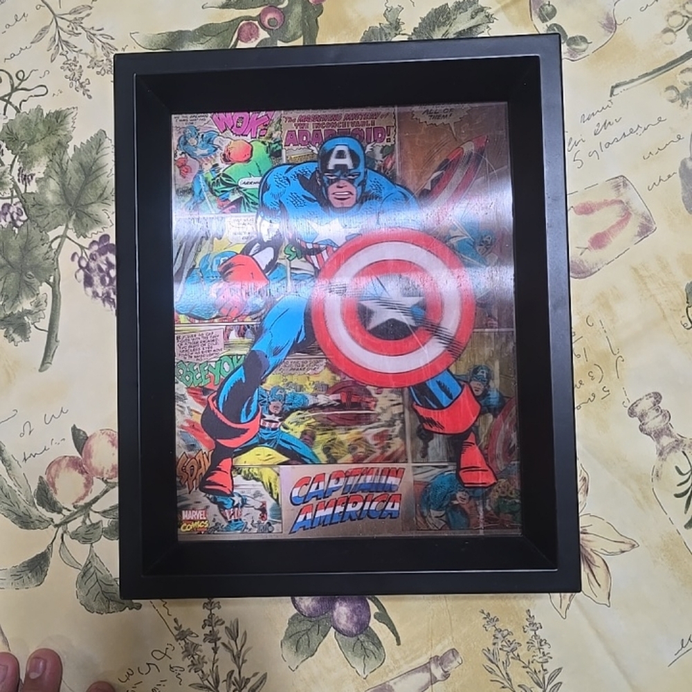 Captain America Comic Art Display